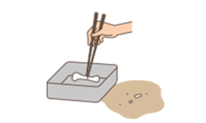 ペット火葬後のお骨上げ