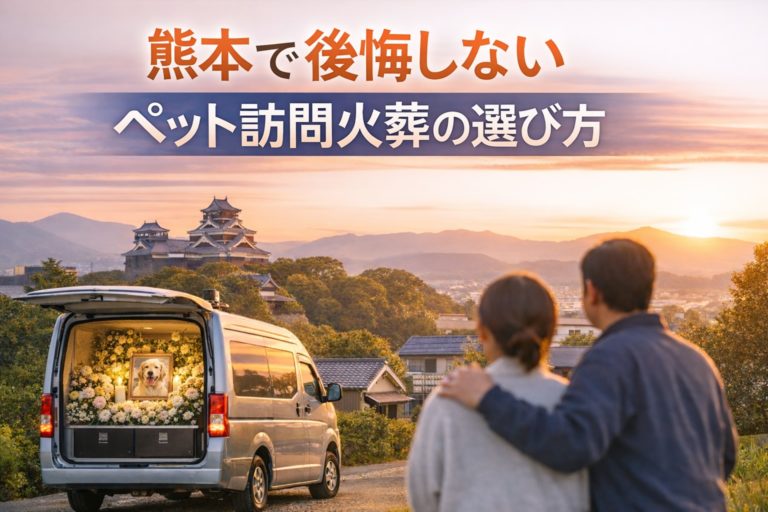 熊本で行うペット訪問火葬の様子