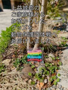 上益城郡の方から動物保護団体様への寄付品